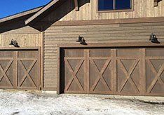 TRIPLE WOODEN GARAGE DOOR LEFT SIDE - garage doors in Bozeman, MT
