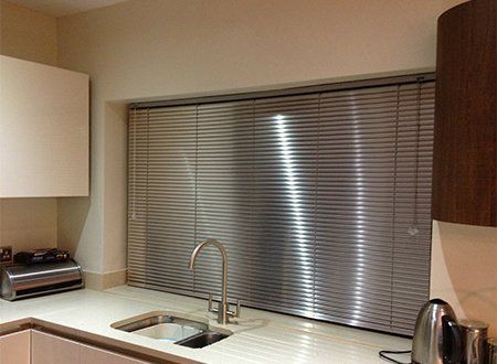 Aluminium Blinds In Kitchen — Brisbane, QLD — Sun Stop Blinds