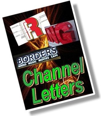 A poster that says channel letters on it
