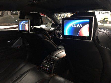 car interior with entertainment system