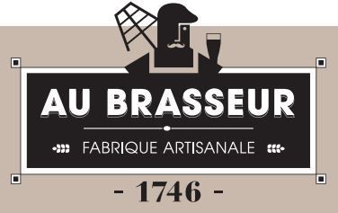 A black and white logo for au brasseur fabrique artisanale