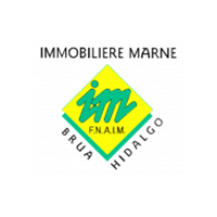 Un logo jaune et vert pour immobiliere marne