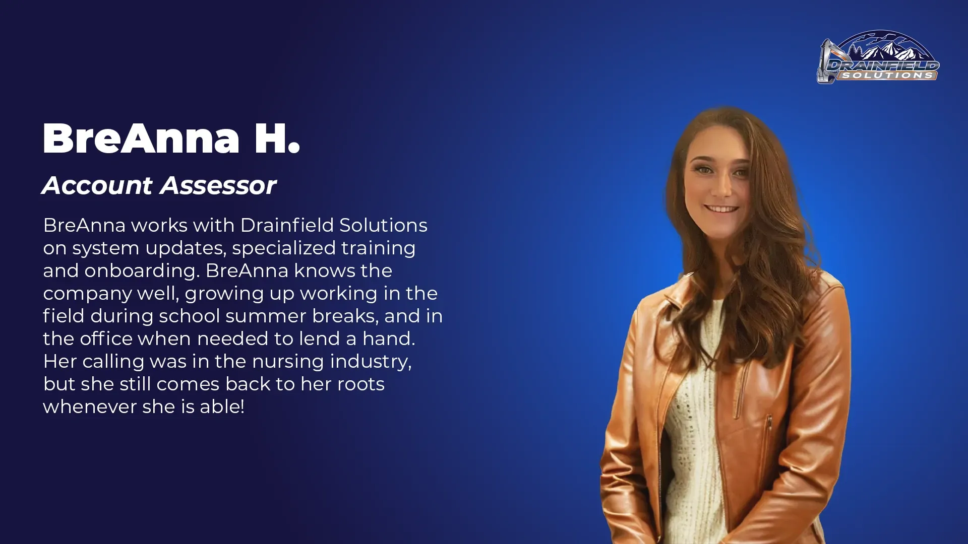 BreAnna H., Account Assessor at Drainfield Solutions