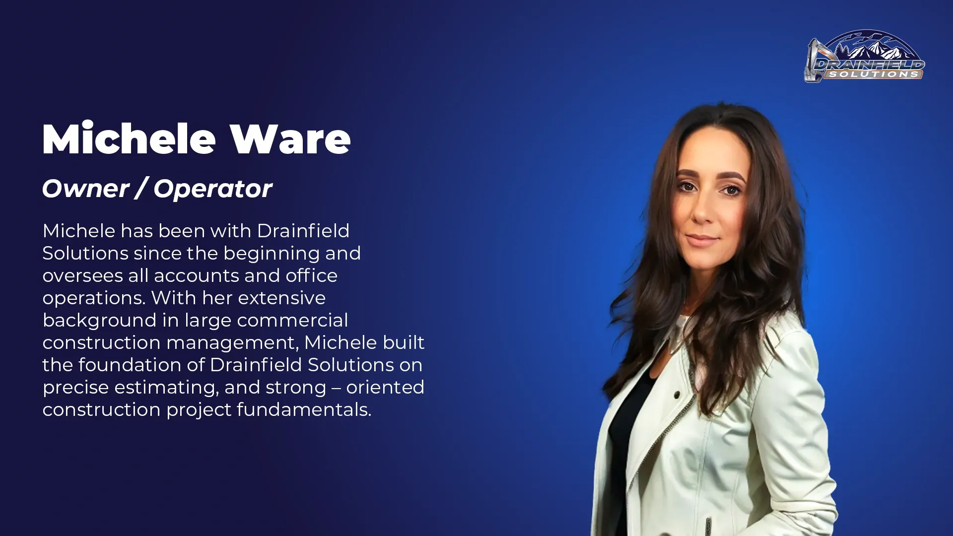 Michele Ware, Owner/Operator at Drainfield Solutions