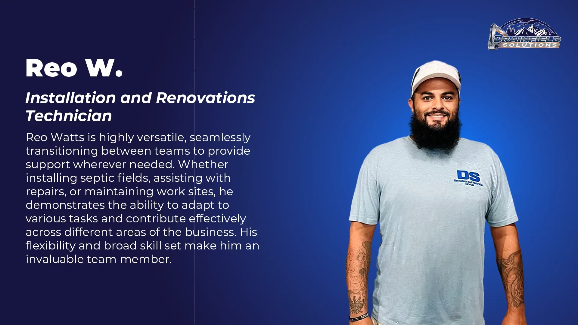 Reo W., Installation and Renovations Technician at Drainfield Solutions