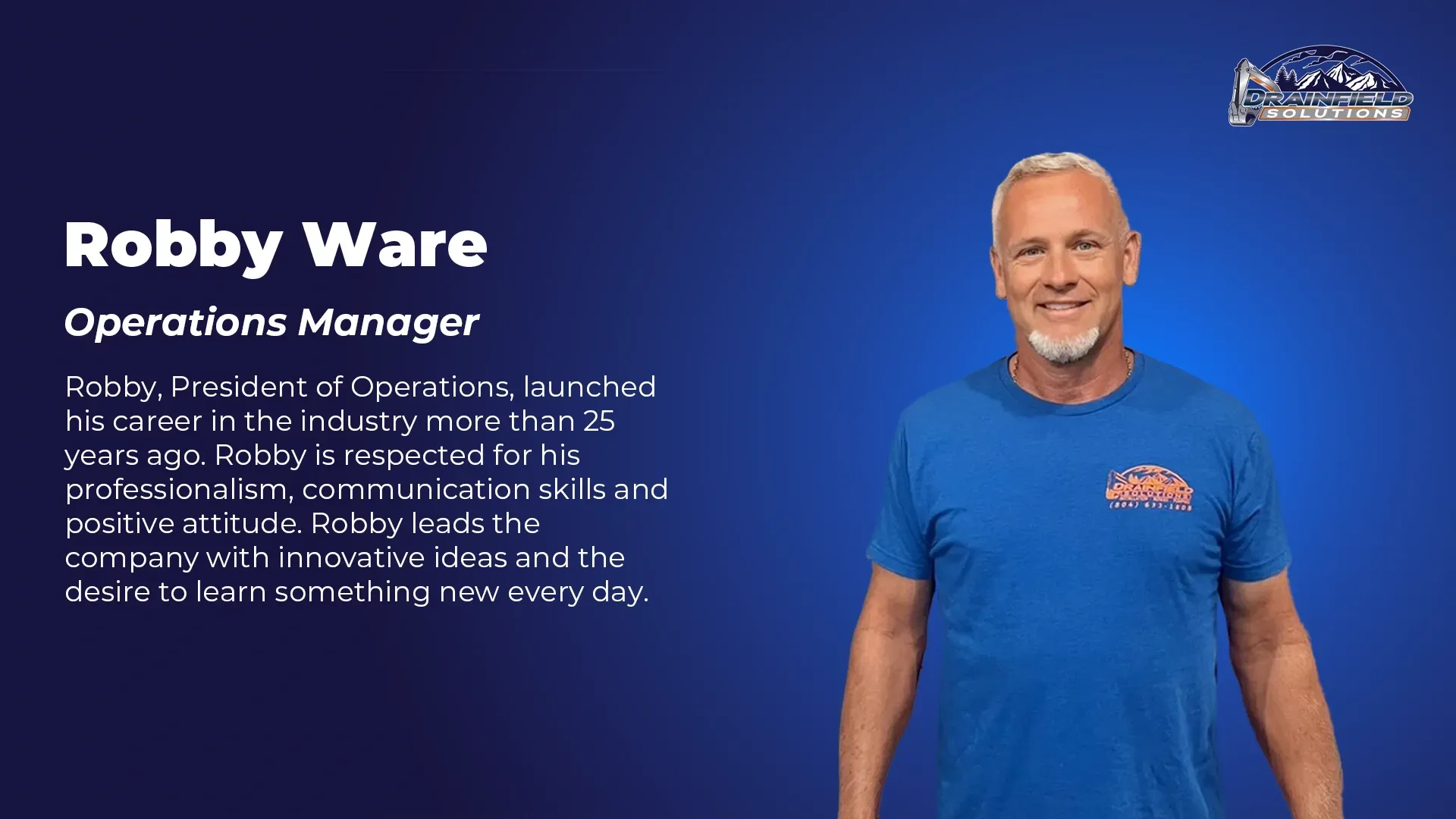 Robby Ware., Operations Manager at Drainfield Solutions