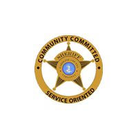 Community Committed, Service Oriented, Sheriff Logo displayed at Drainfield Solutions community engagement section