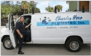 Charles Hero Plumbing Van - Water Heater Repair in Tampa, FL