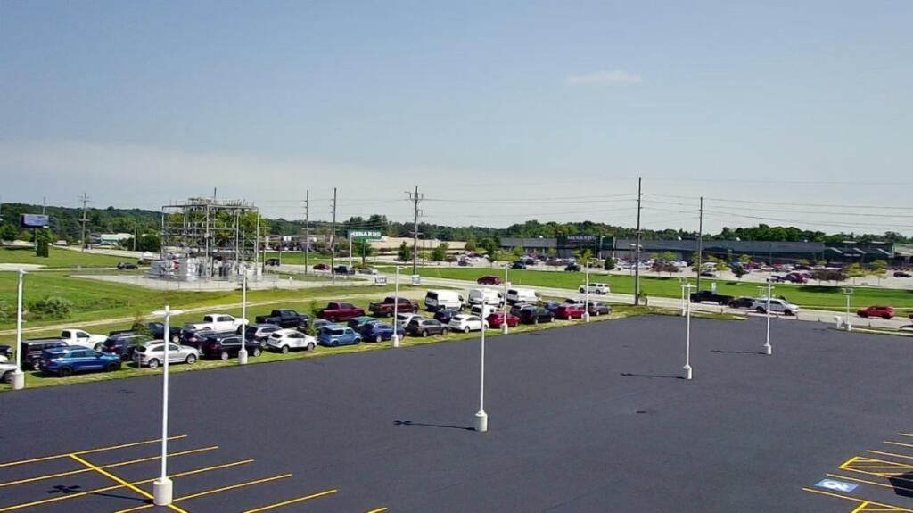 Image  of a sealcoated parking lot in Fort Wayne, IN.
