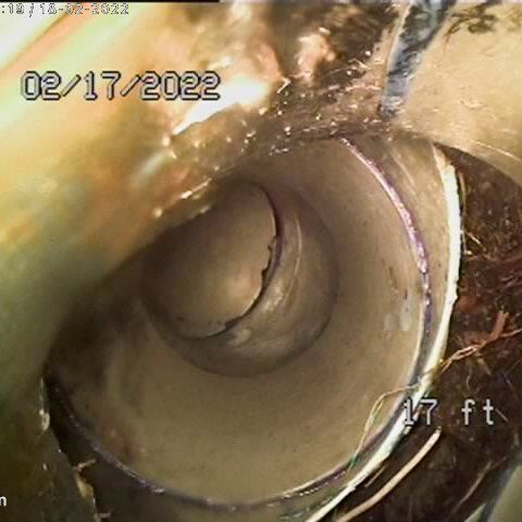 looking inside a drain with cctv