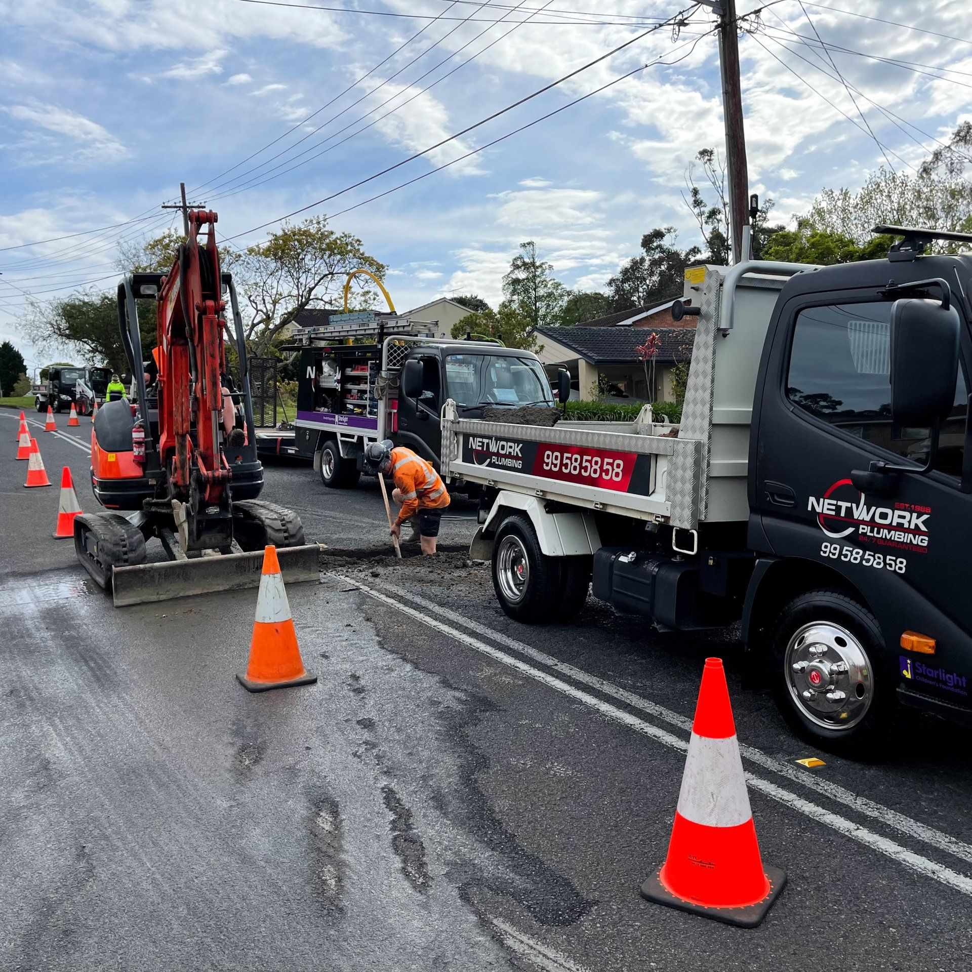 road dig up blocked drain sydney