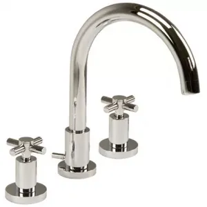 A stainless steel tap