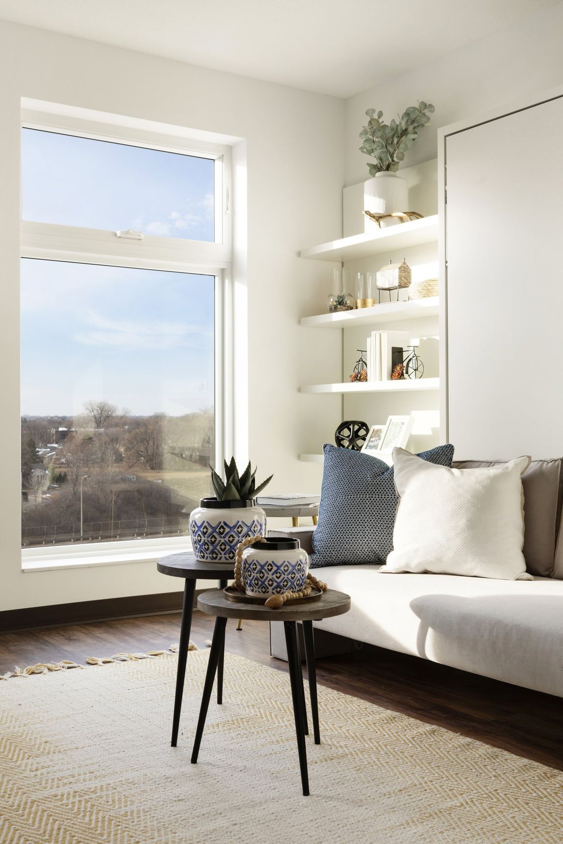 Rym apartments with built in shelving 