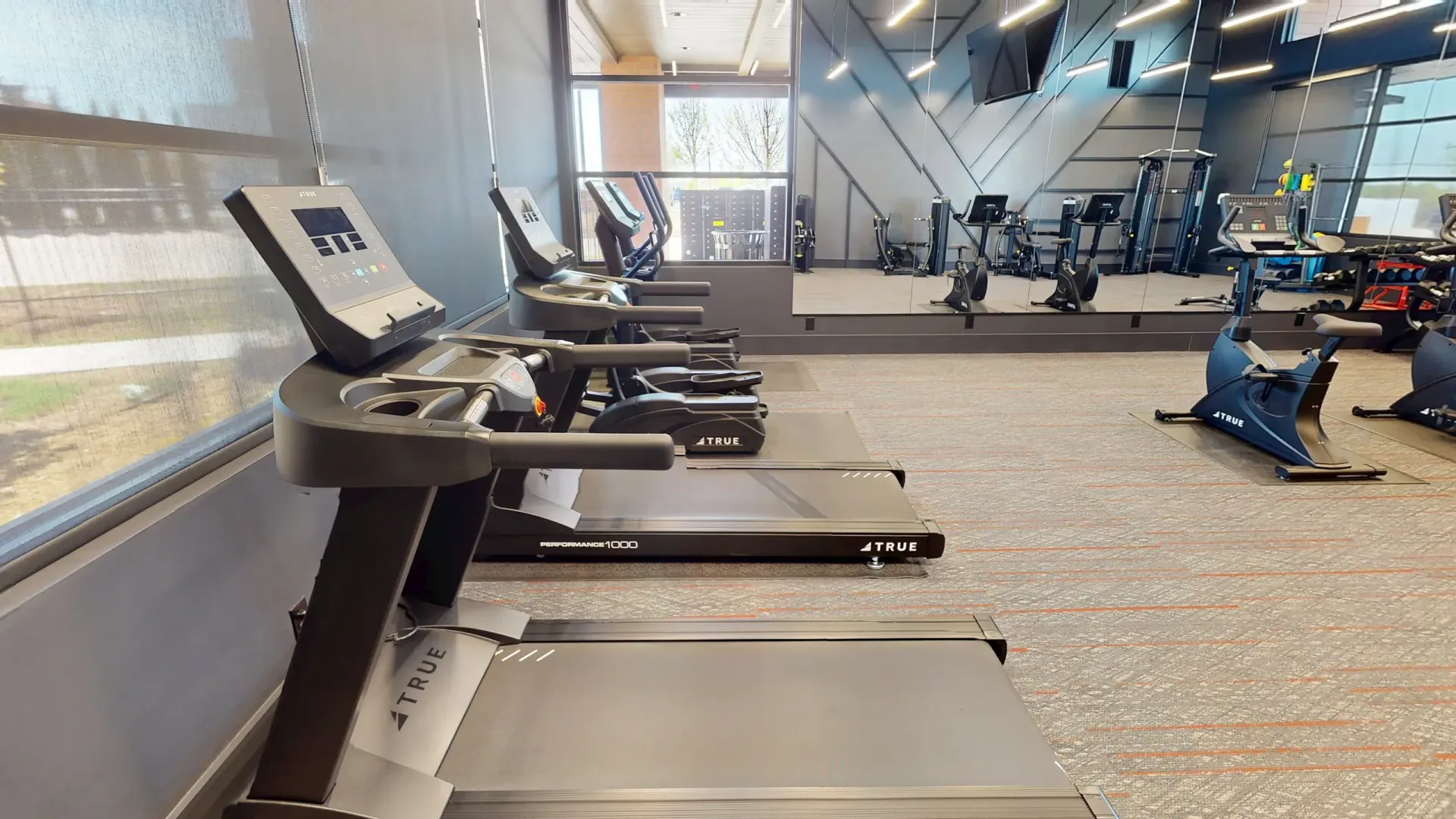 Fitness center at Trailwinds in Yukon, OK.