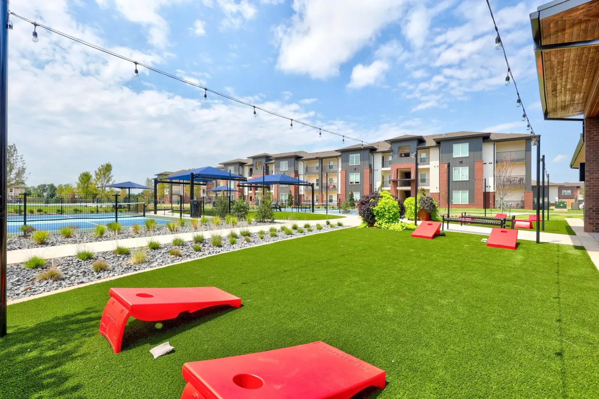Patio games at Trailwinds in Yukon, OK.