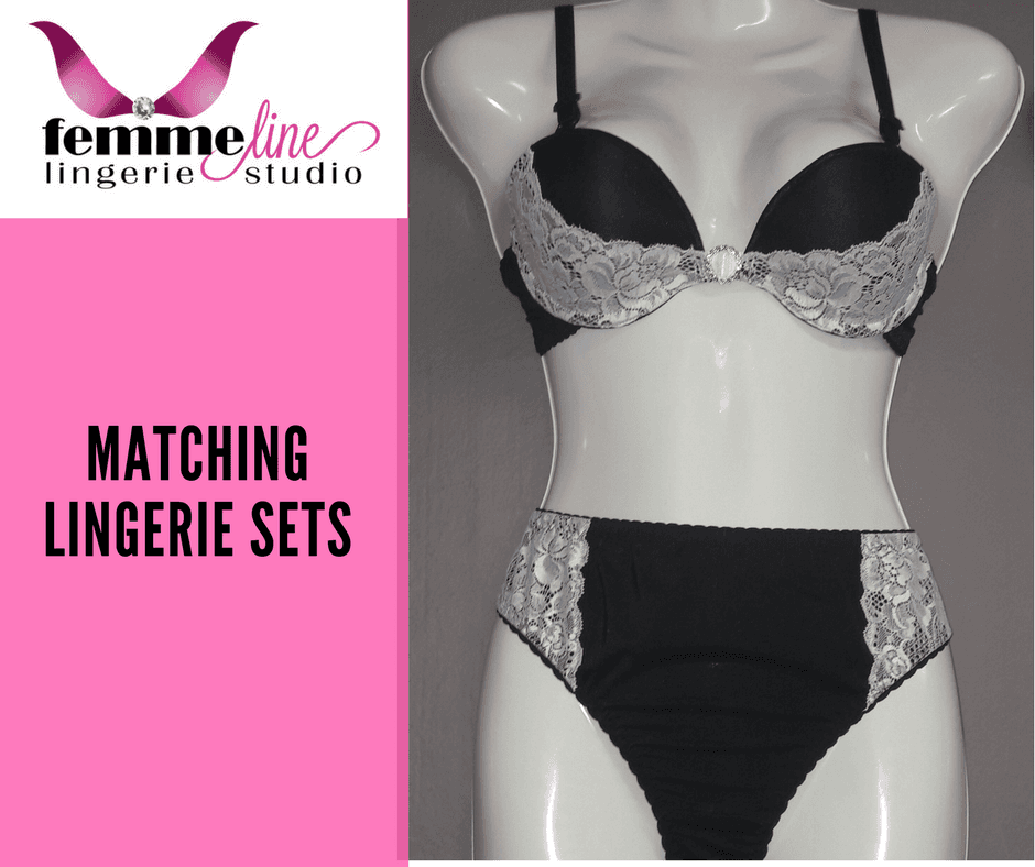 Black & White Matching Lingerie Set