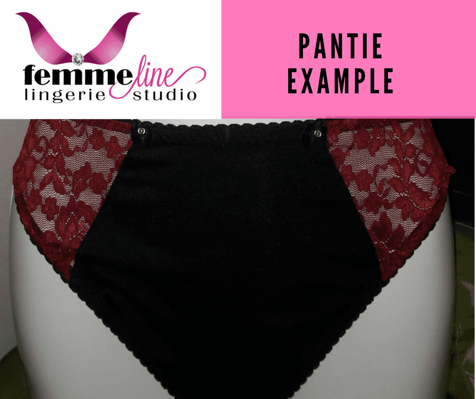 Wine red & Black Pantie