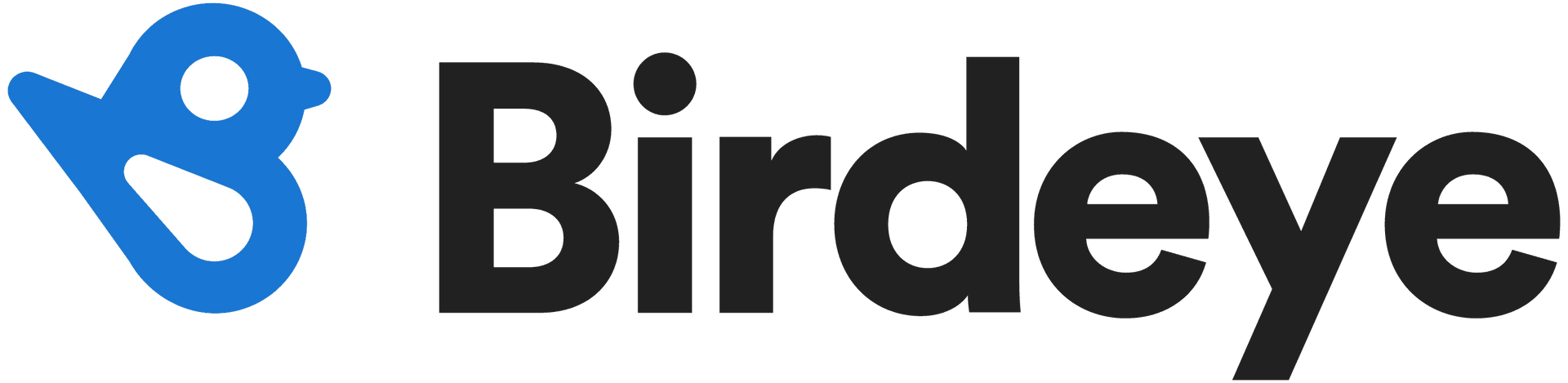 A logo for birdeye with a blue bird on it