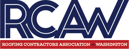 The logo for the roofing contractors association of washington