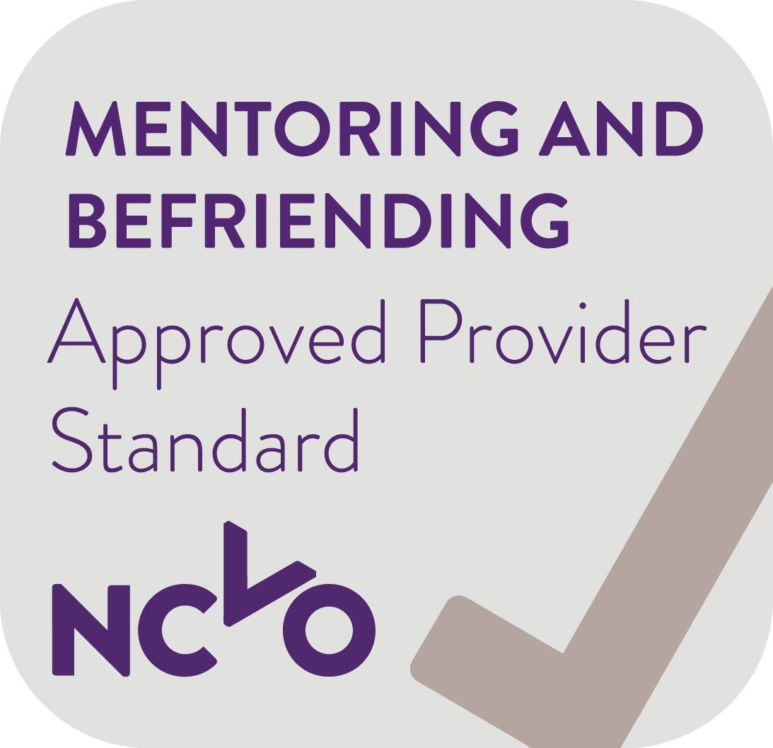 Mentoring and Befriending Approved Provider Standard with NCVO icon