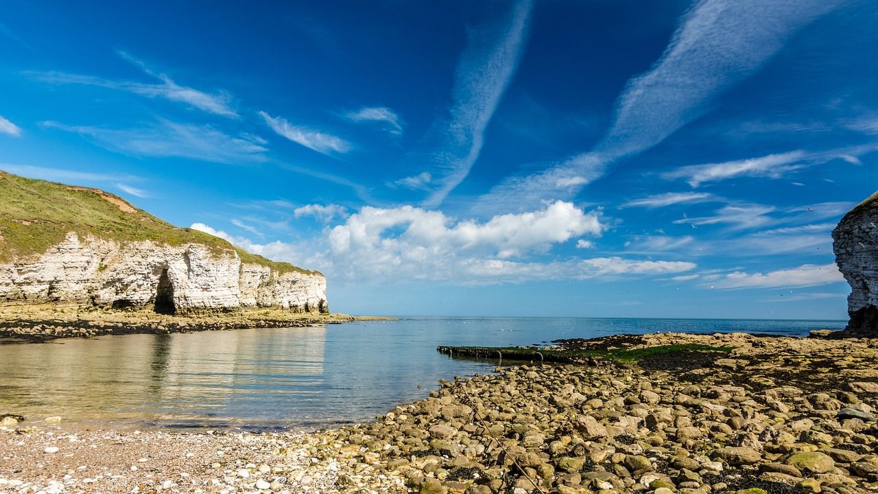 A seafront images of North Landing, Flamborough in Bridlington