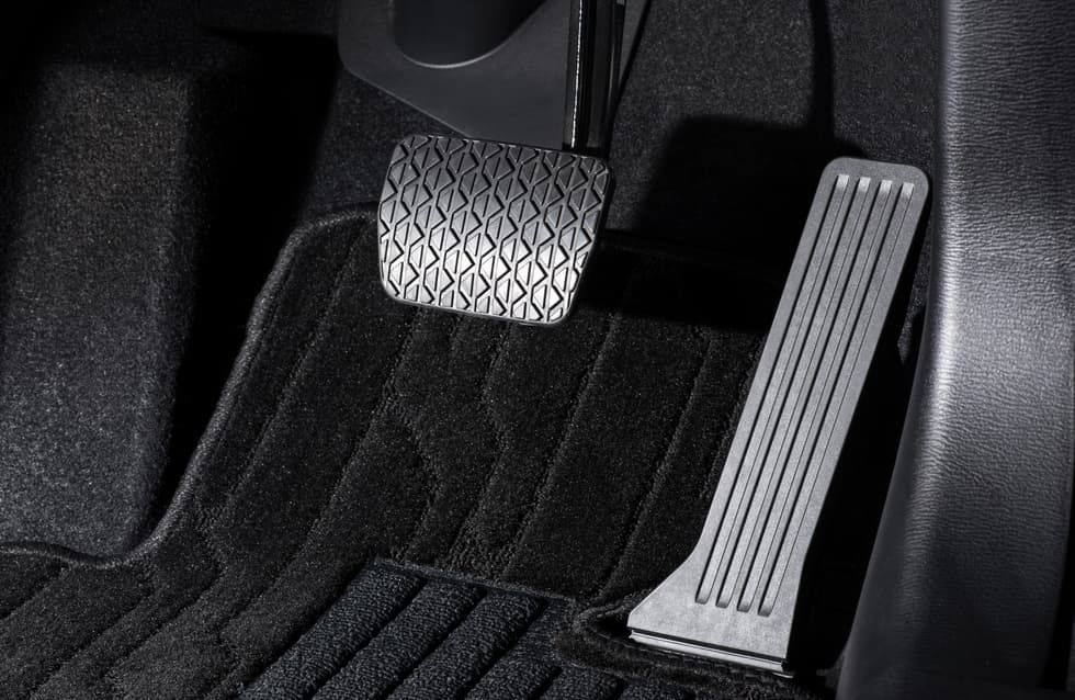 A Close Up Of A Car Pedal On A Black Mat — Goulburn Automotive Centre In Goulburn, NSW