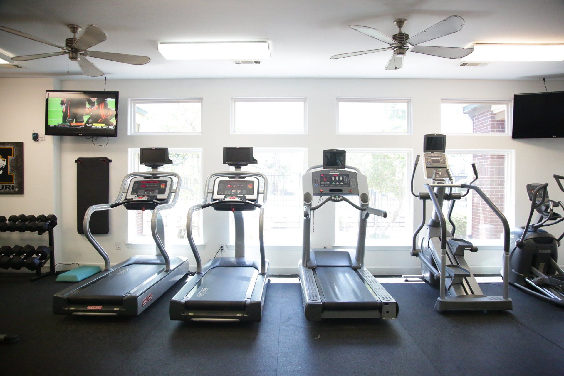 treadmills in gym