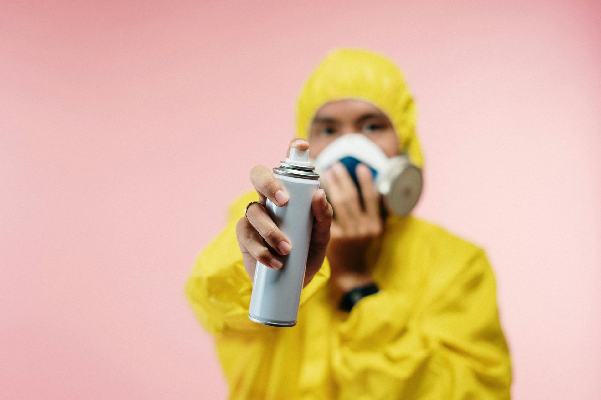 House cleaner wiping kitchen counters during standard cleaning in Summerlin