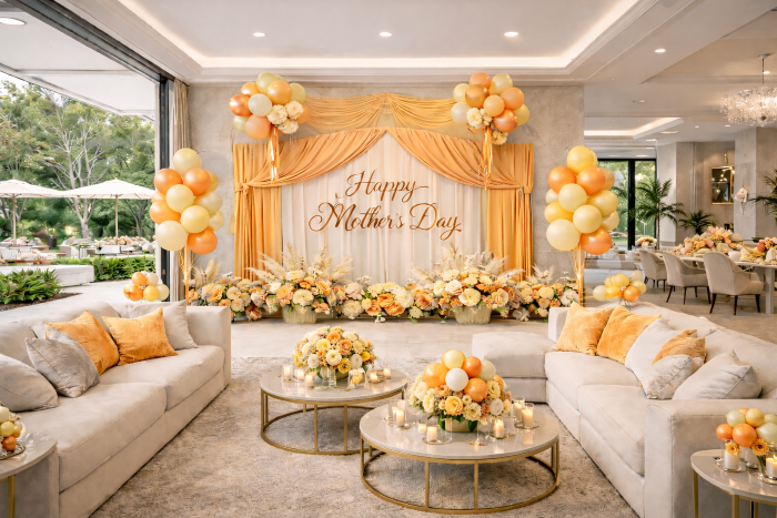 Slumber party balloon decorations Los Angeles — pastel garland and sleepover tent setup — Balloon Concierge