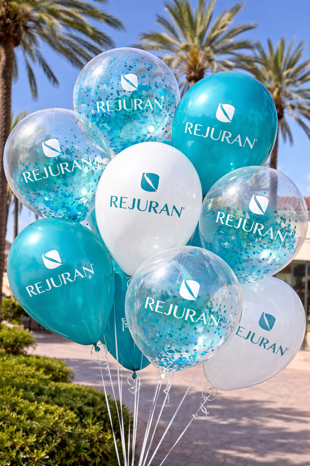 Custom logo printed latex balloons Los Angeles corporate event