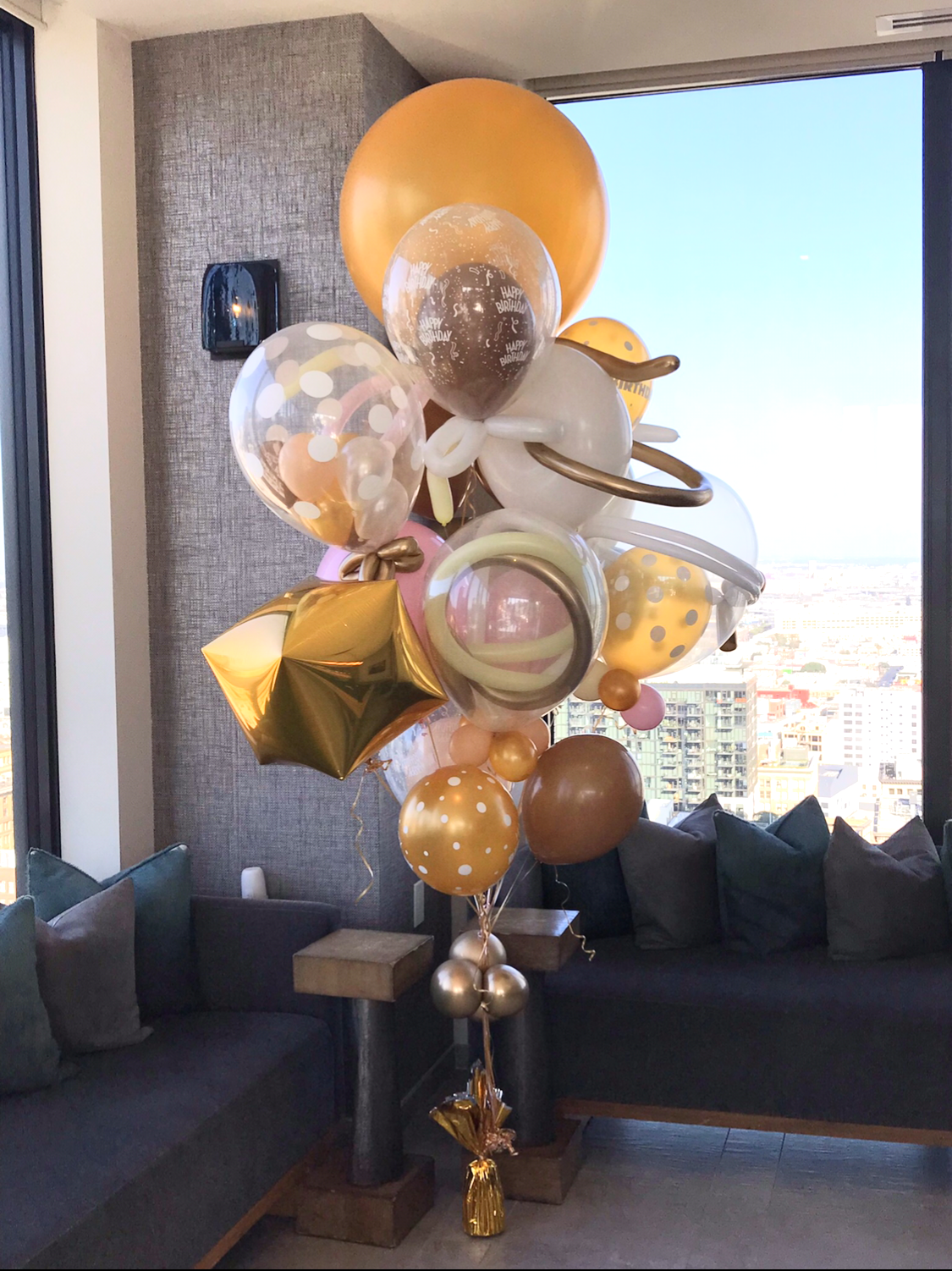 Blue Masculine Happy Birthday Bouquet 