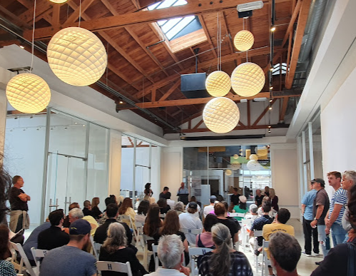 Balloon delivery at Helms Bakery District Culver City CA