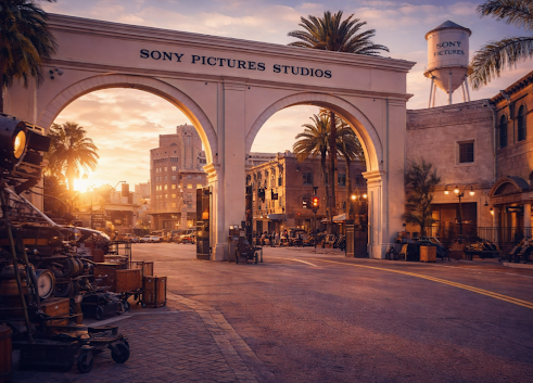 Balloon delivery at Sony Pictures Studios corporate event space, Culver City CA