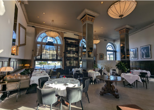 Balloon delivery at The Culver Hotel historic bar and event space, Culver City CA