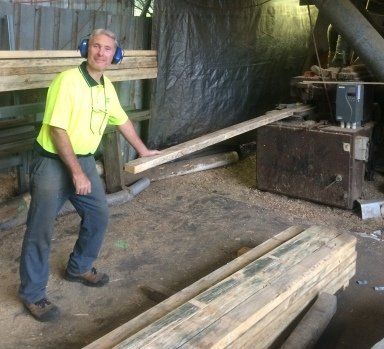 A timber supplies yard on the Central Coast