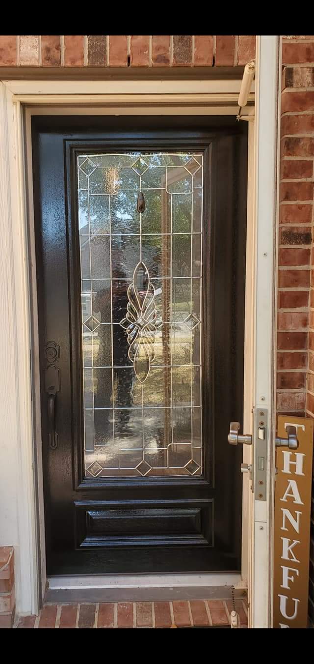 After Refinishing Brown Door — Houston, TX — Jeff’s Finish Doors and More