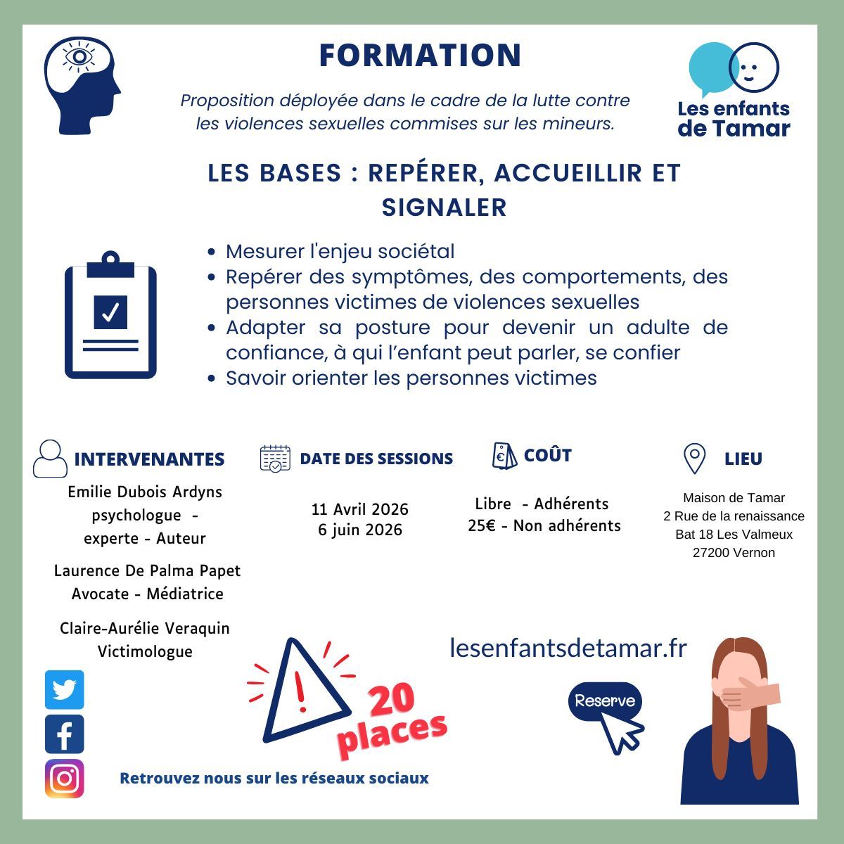 Annonce du séminaire : Principes transgénérationnels dans le contexte des violences sexuelles. Comprend le nom de l'intervenant, la date, le coût et le lieu.