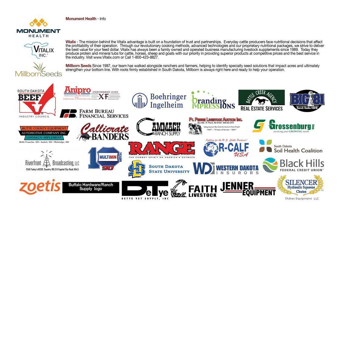 A bunch of different logos on a white background