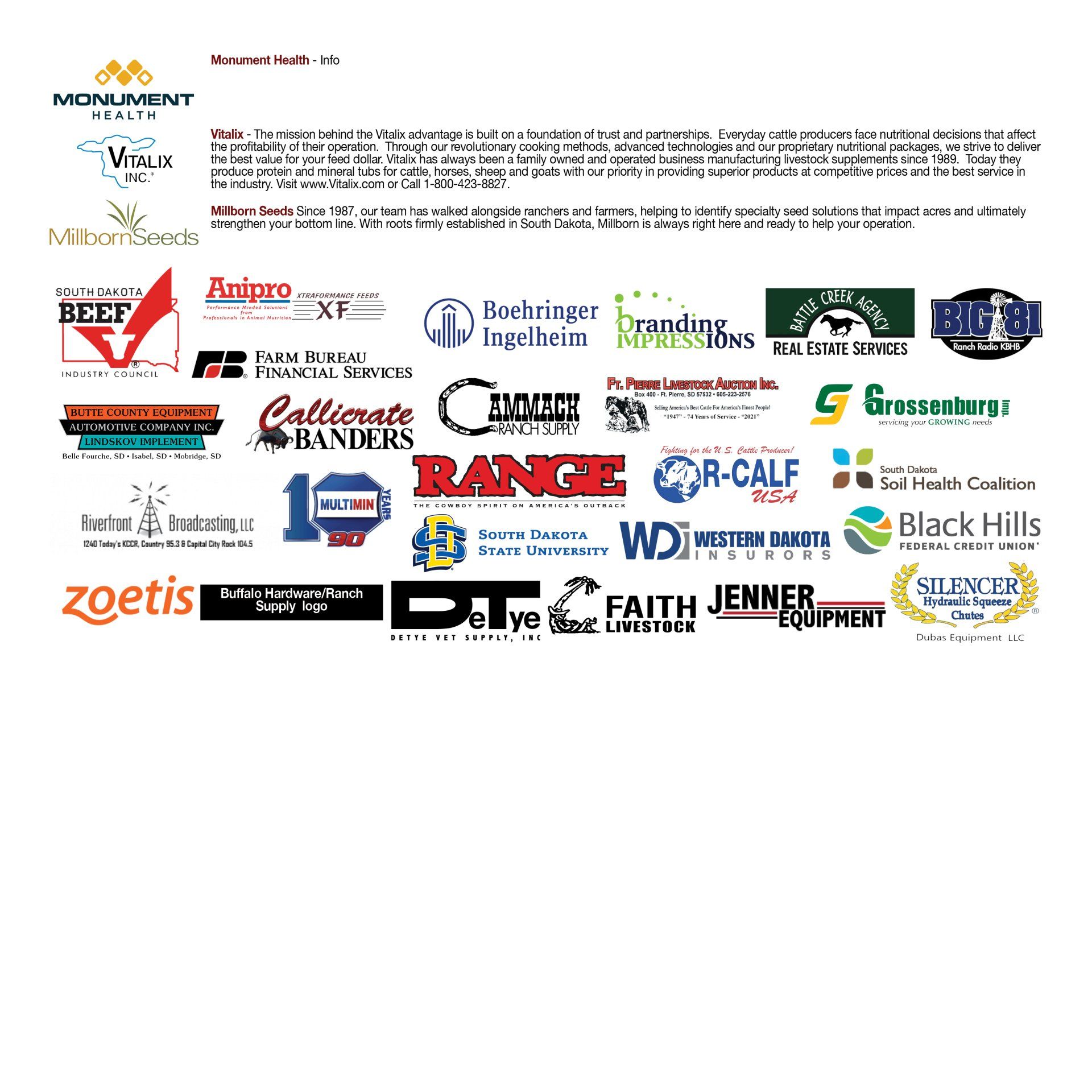 A bunch of different logos on a white background