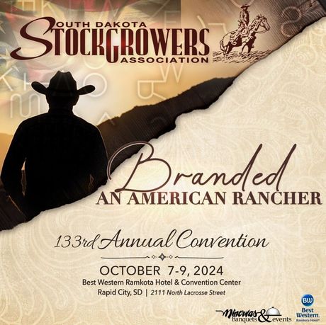 A poster for the 133rd annual convention of the stockgrowers association