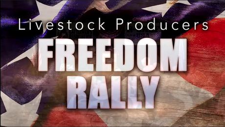 A poster for the livestock producers freedom rally