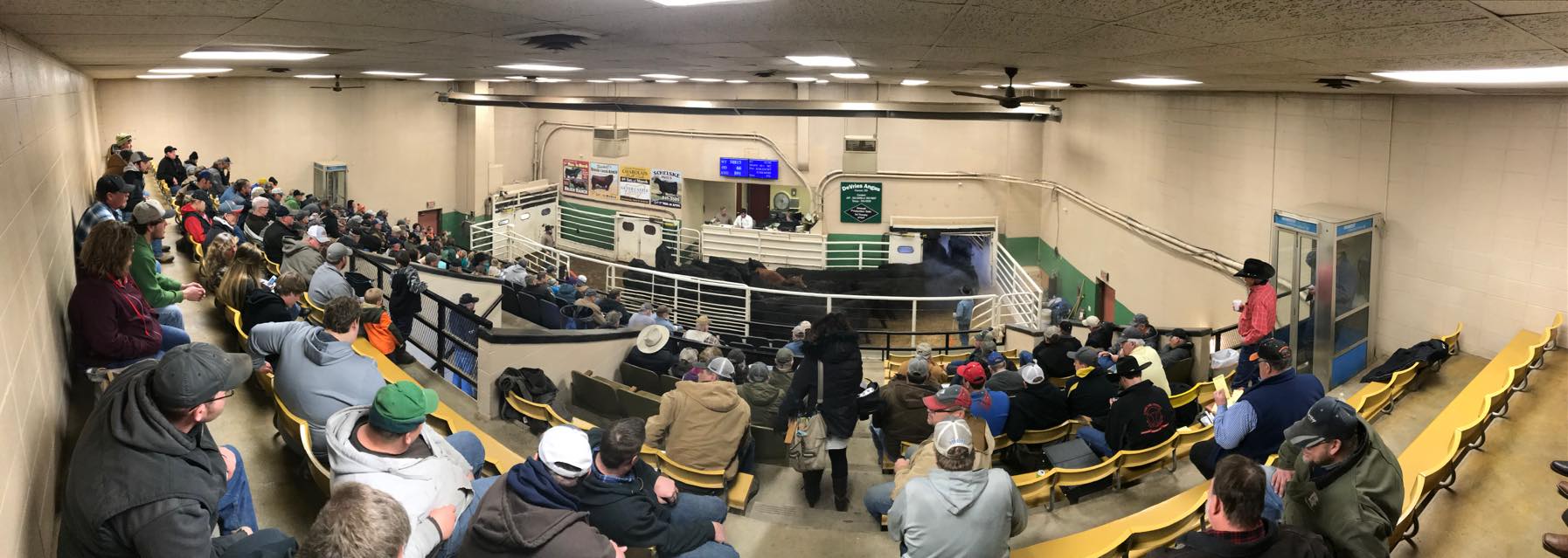 A large group of people are sitting in a waiting room.