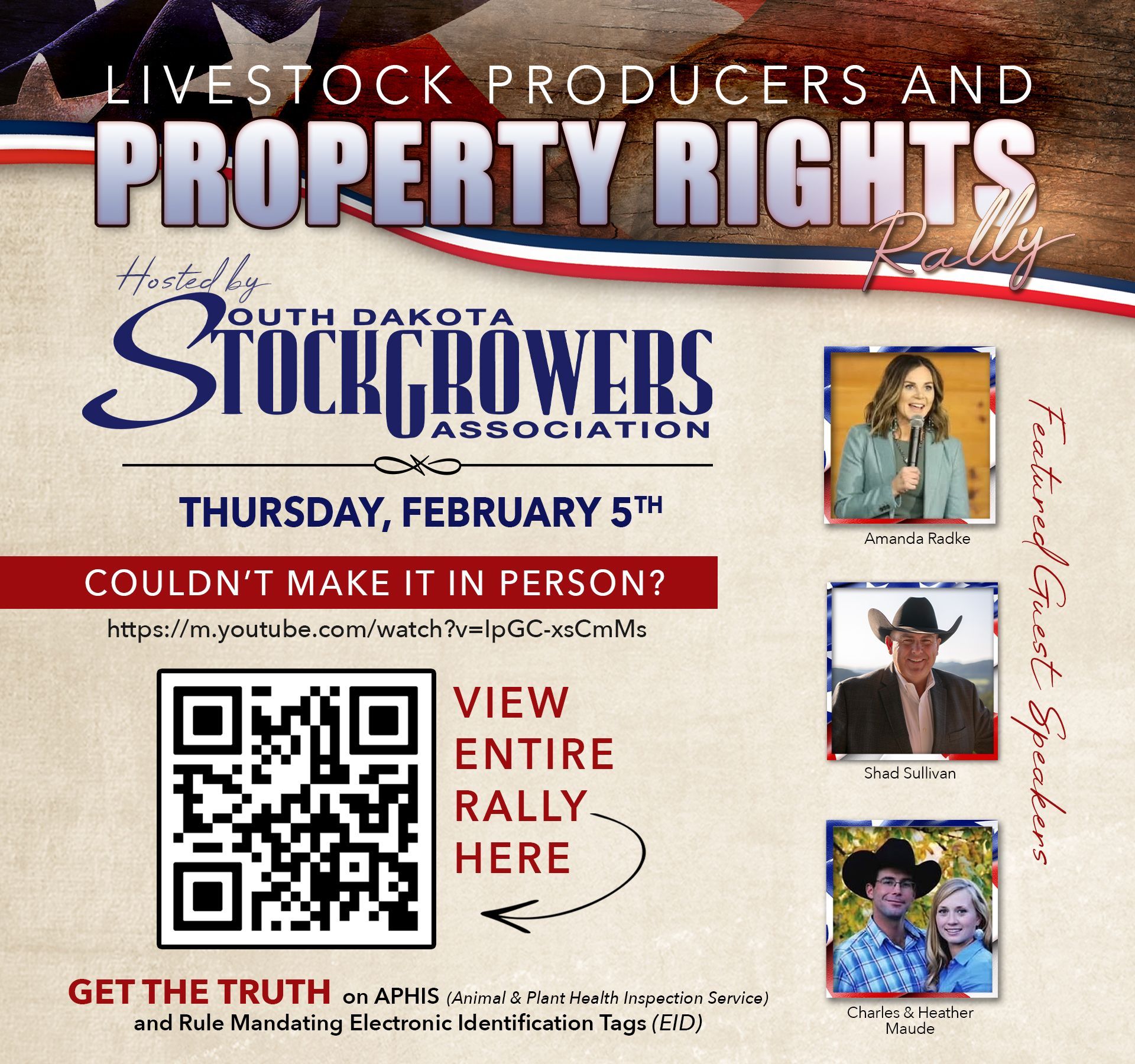 South Dakota Stockgrowers Association ad for Black Hills Stock Show. Events include membership, directors, raffle, and legislation discussion.