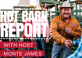 A man in a cowboy hat shakes hands with another man