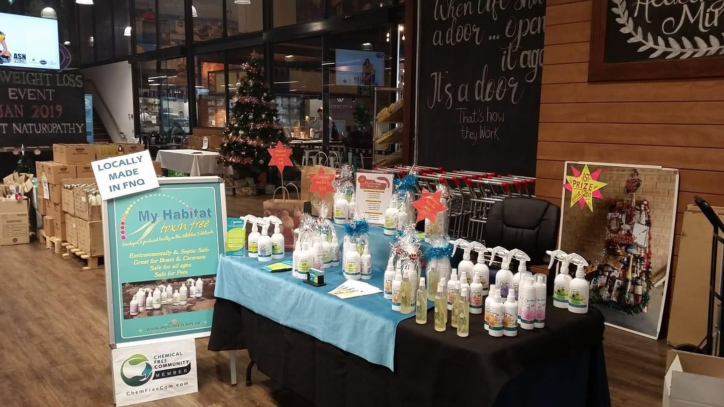 A Display of Products on A Table at A Store — My Habitat Products in Malanda, QLD