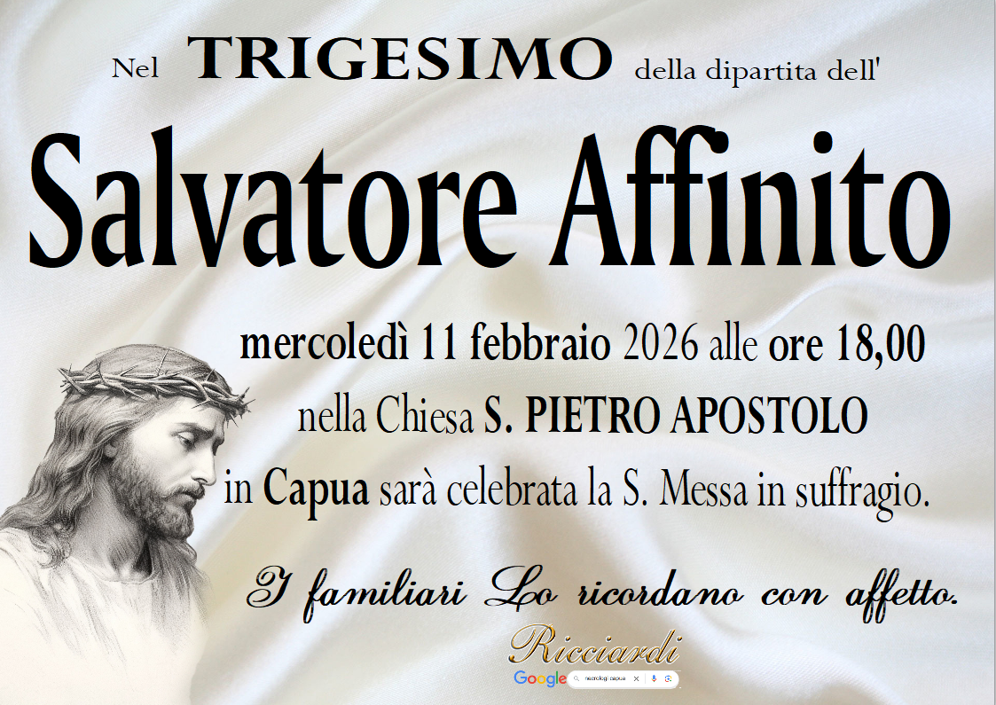 necrologio Salvatore Affinito