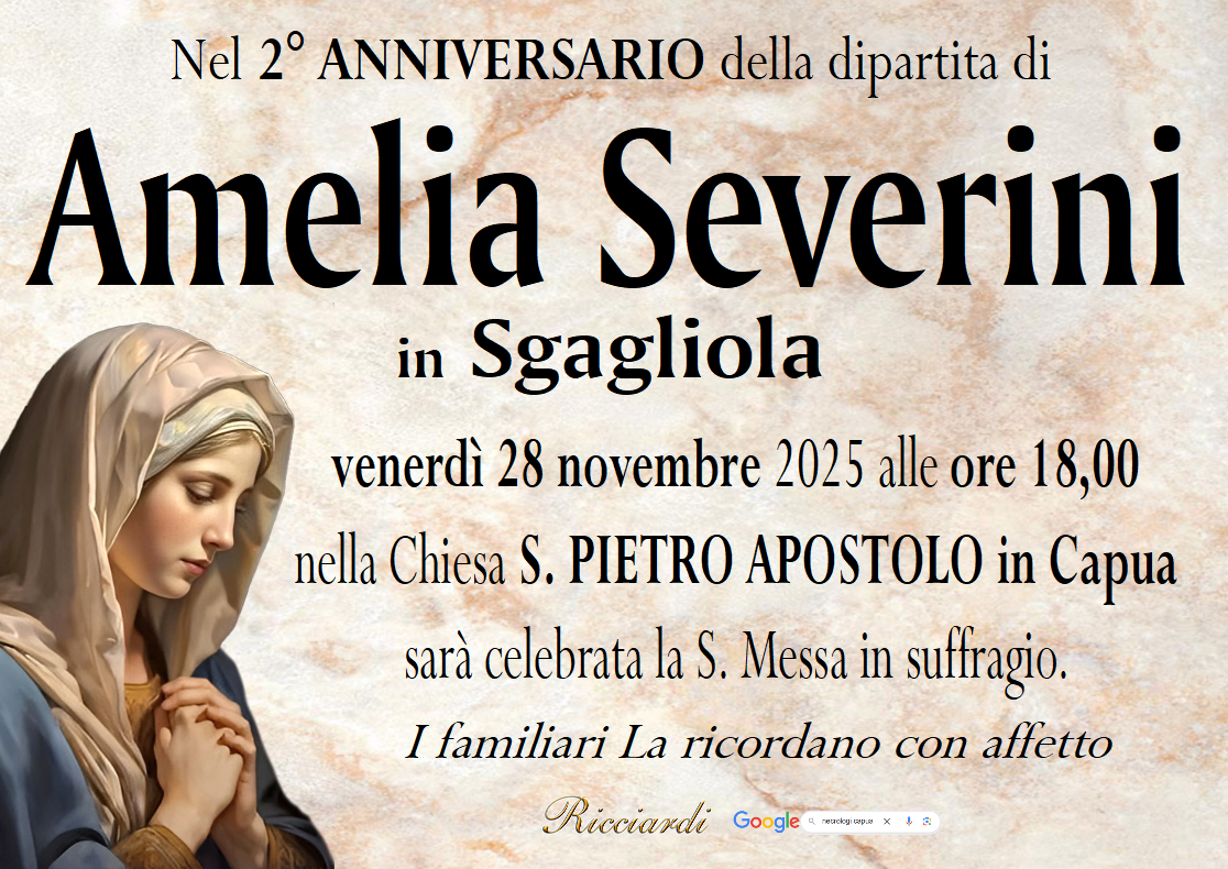 necrologio Amelia Severini