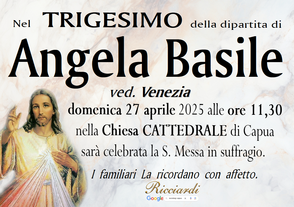 necrologio Angela Basile