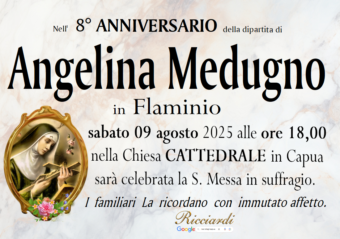 necrologio Angelina Medugno