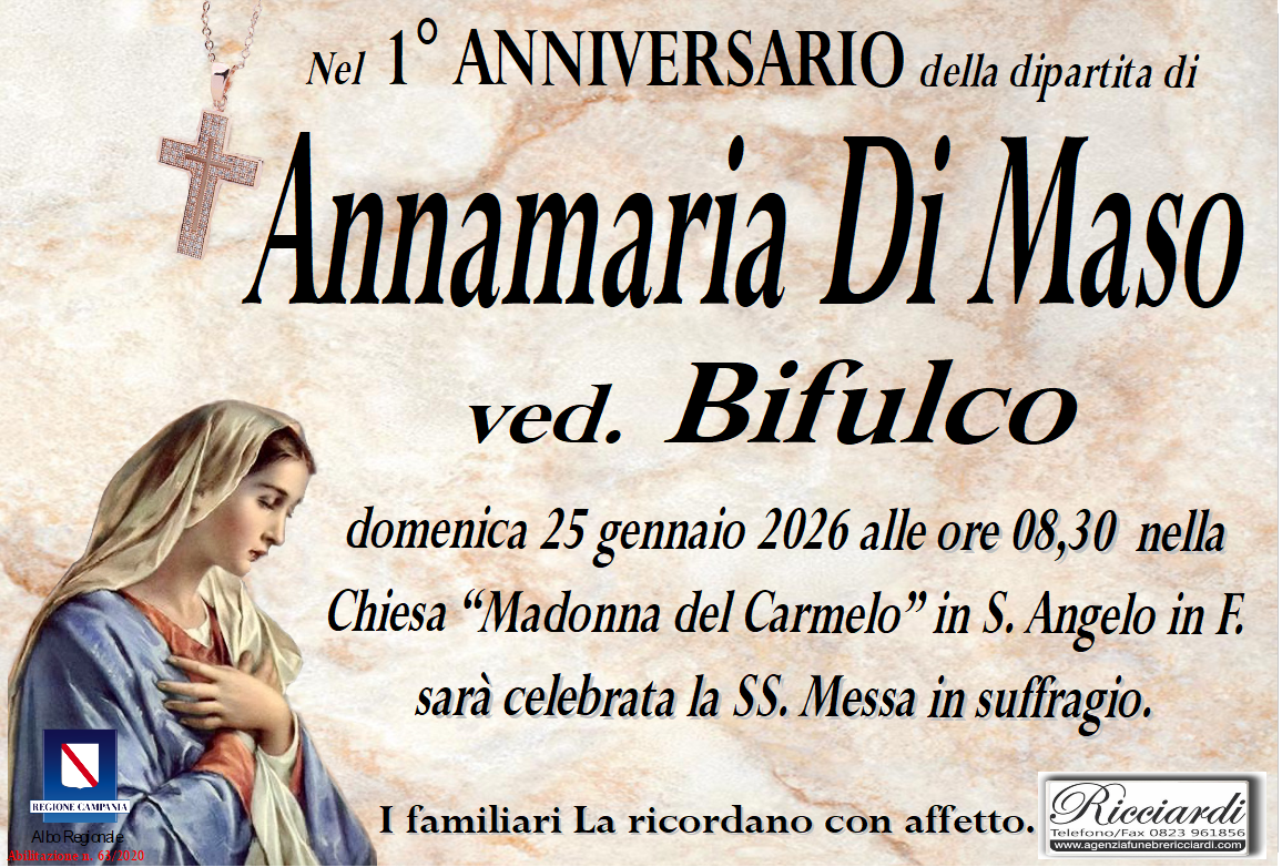 necrologio Annamaria Di Maso